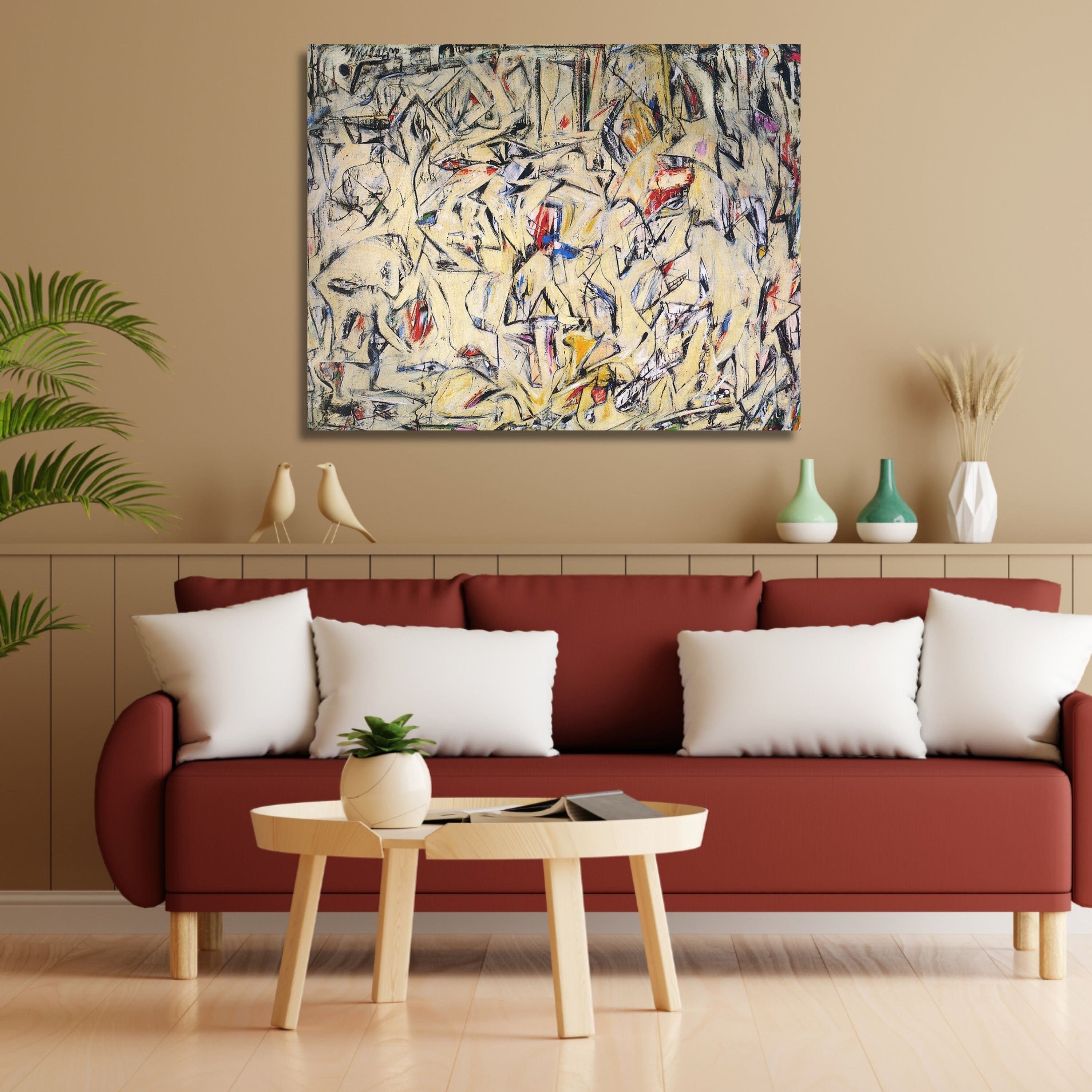 CANVAS WALL DESIGN Willem De Kooning, Kooning Canvas Art, Modern Wall ...