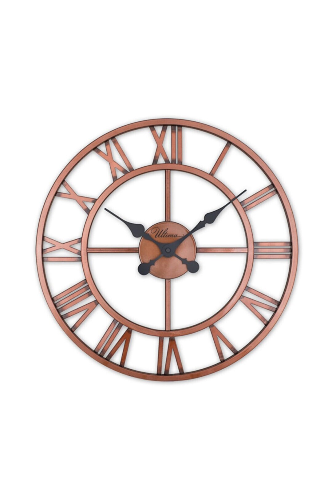 Copper Wrought Iron Wall Clock 3D Metal Wall Clock Large Etsy Canada