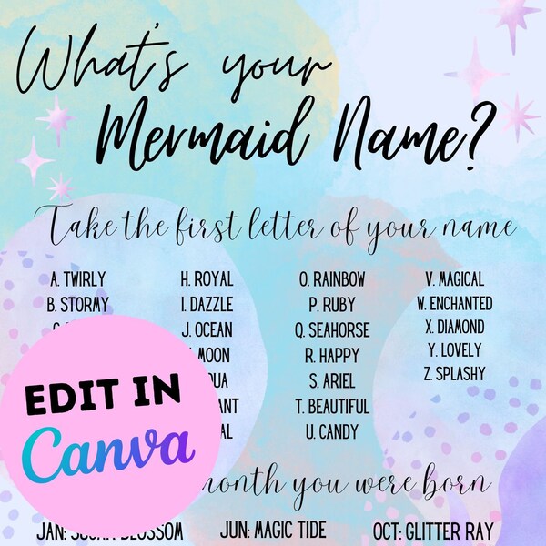 Underwater Name Sign Etsy