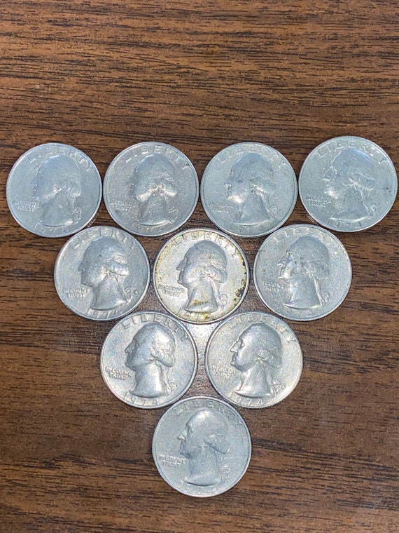 1974 no mint mark quarters Etsy