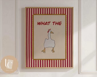 What the duck wall art funny Print  Wall Art Sweary Rude canvas Prints Hallway Posters Bathroom Posters digital Print