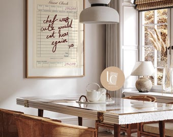 Funny Chef Quote Print: Kitchen Wall Art Canvas Poster