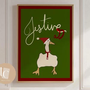 Festive as duck wall art funny Print Xmas Wall Art Sweary Rude canvas Prints Hallway Posters Bathroom Posters Physical Print