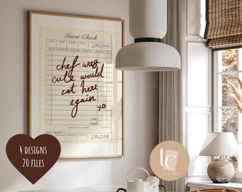 Chef was cute would eat here again wall art funny Print kitchen Wall Art canvas Prints Hallway Posters kitchen Posters chef digital Print