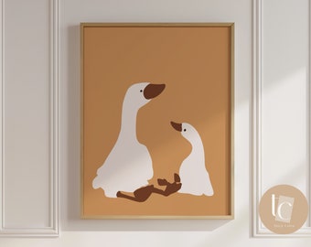 Silly Goose Nursery Print, Kids Room Decor (Digital Download)