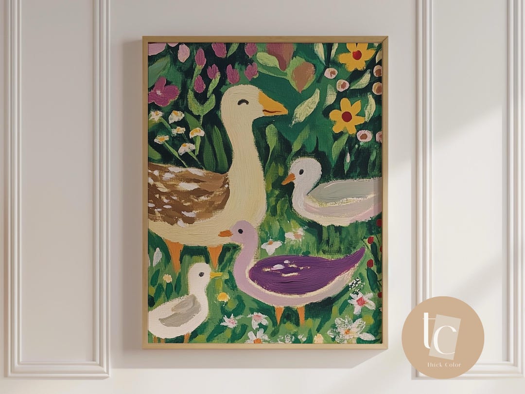 Silly Goose Print Nursery Wall Duckling Baby Duck Silly Goose Cute ...