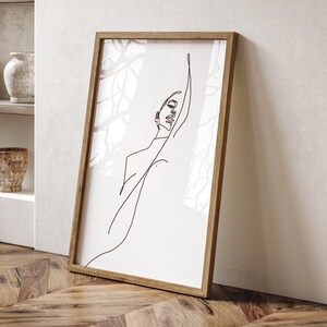 Line Art Woman Female Print, Modern Line Art, Minimalist Woman line art, Digital download