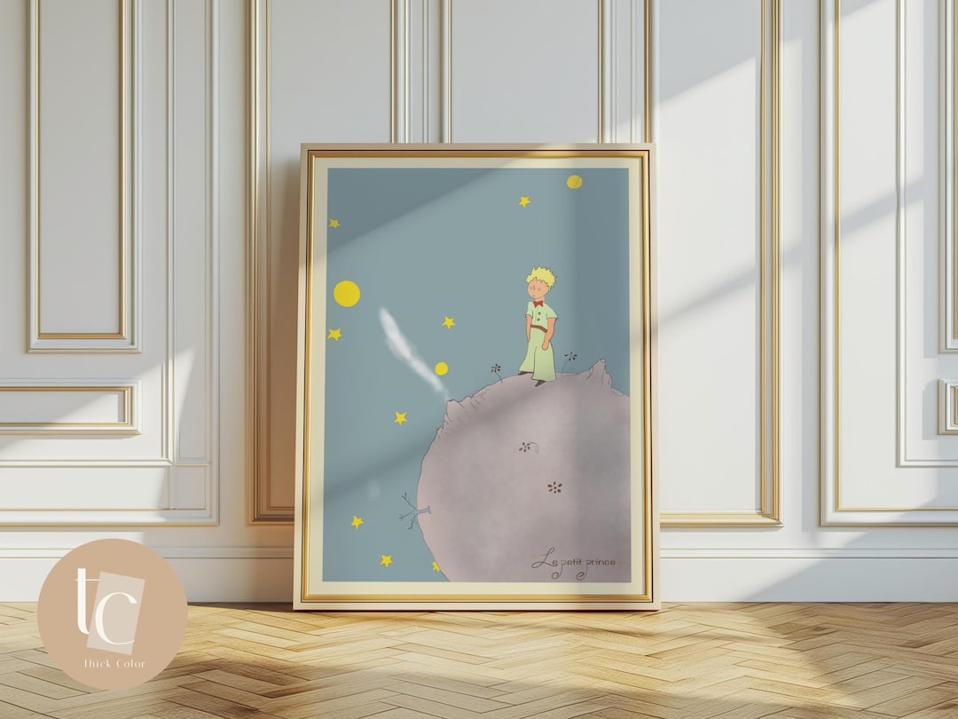 Le Petit Prince Canvas Print, Retro Kids Nursery Decor - Etsy