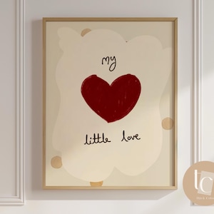 My Little Love Zitat Druck, Kinderzimmer Spielzimmer Kinderzimmer Wandkunst Retro Kinder Dekor Genre neutral Baby Wand Kunst Illustration n