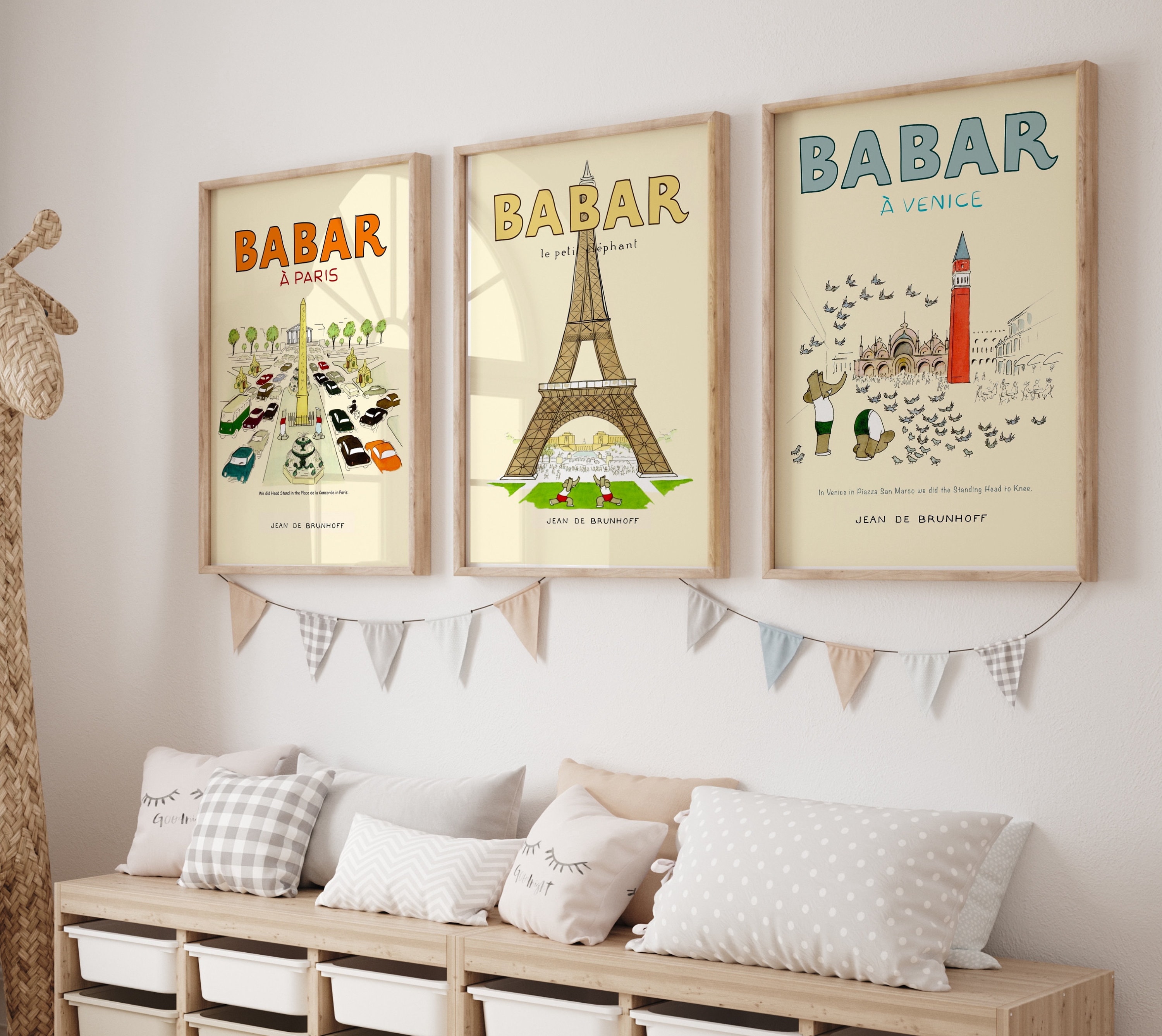 額装品/Babar et Ses Enfants/ジャンドブリュノフ/インテリア 額装品