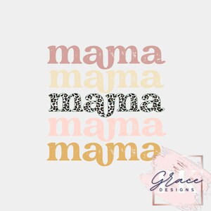 Mama Cheetah Boho Digital Download- Perfect for Sublimation, Wall Art, Ect.