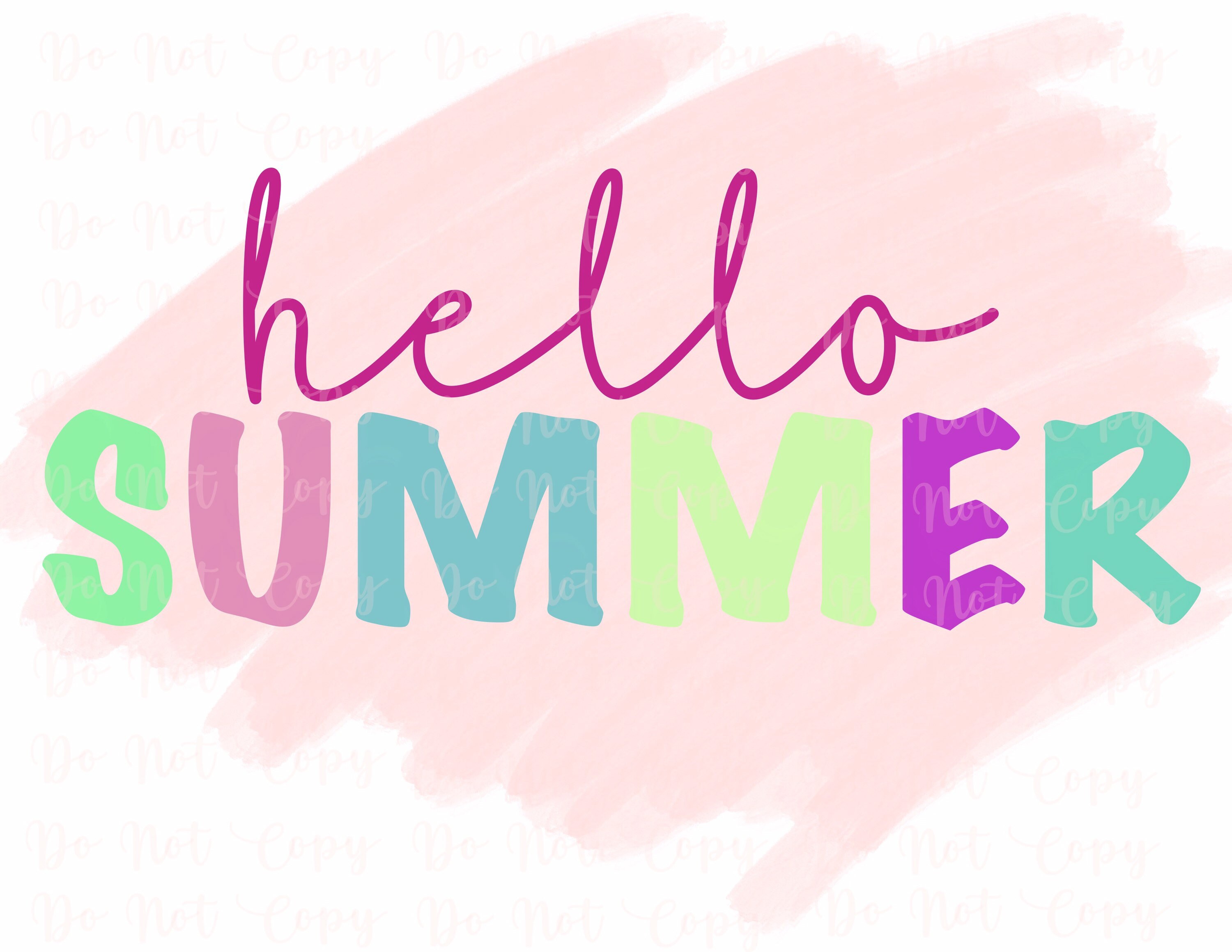 Hello Summer PNG und JPEG Digitaler Download für Sublimation | Etsy