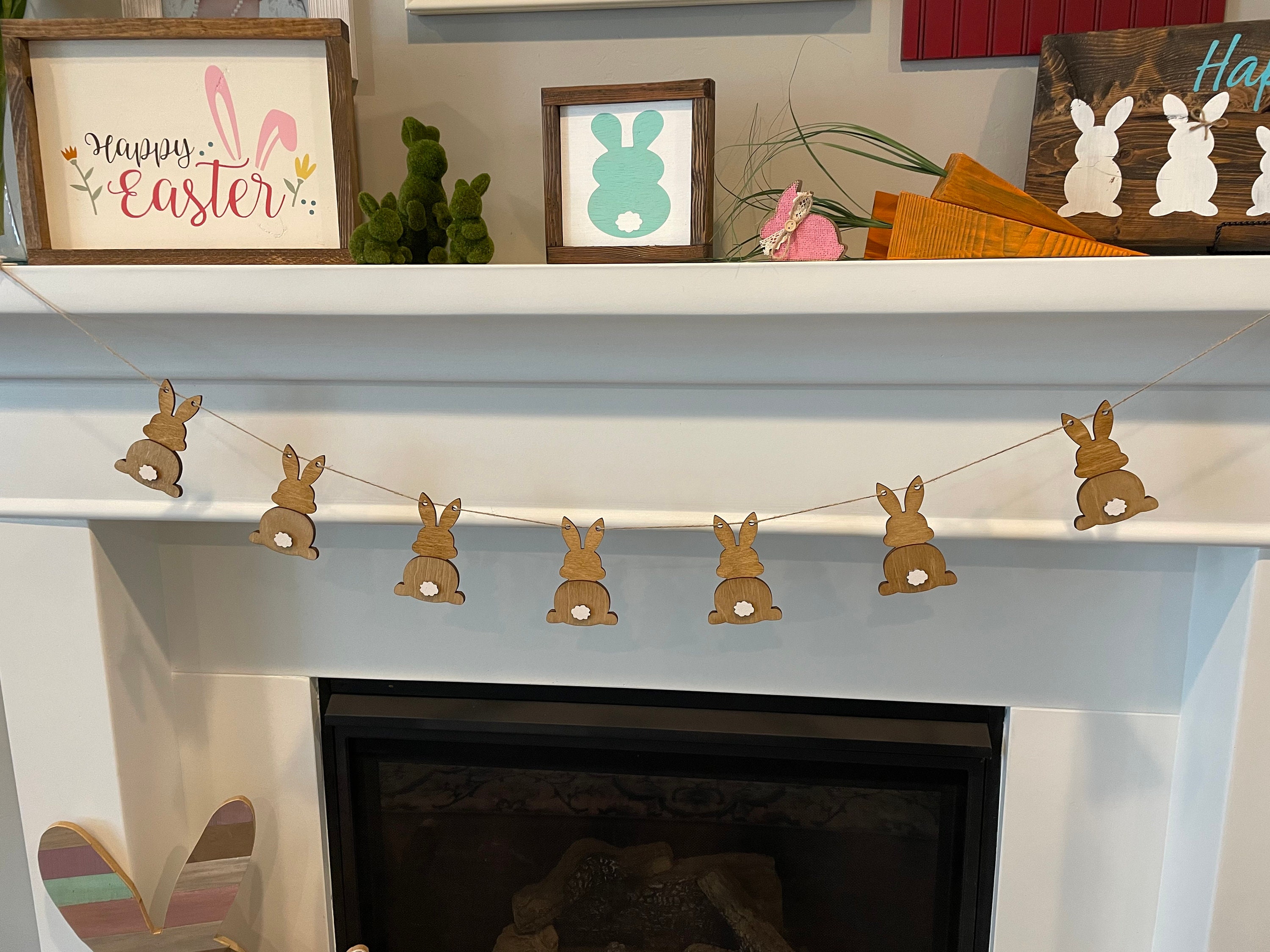 SVG Easter Bunny Garland **SVG**- Glowforge Ready - Etsy