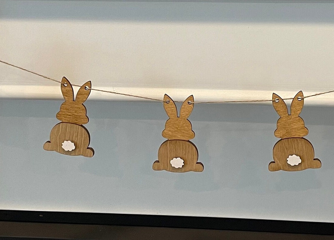 SVG Easter Bunny Garland **SVG**- Glowforge Ready - Etsy