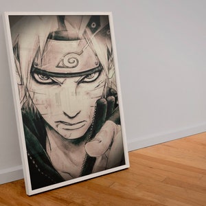 Naruto Sasuke Uchiha Sharingan Poster Manga Wand Kunst Neue Etsy