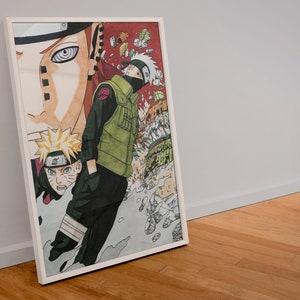 Naruto Sasuke Uchiha Sharingan Poster Manga Wand Kunst Neue Etsy