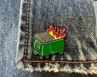 Dumpster Fire Enamel Pin