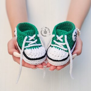 Baby-Sneakers / häkeln Babyschuhe / handgemachte Babyschuhe / häkeln Turnschuhe/häkeln Converse/Baby Bootie/Baby-Dusche-Geschenk/Baby junge/Baby-Mädchen Bild 1