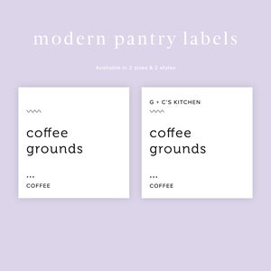 Modern Pantry labels · Square | 2 styles