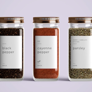 Modern Spice labels · Rectangle | 3 styles