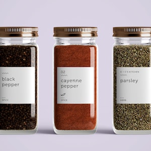 Modern Spice labels · Square | 3 styles