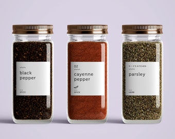 Modern Spice labels · Square | 3 styles