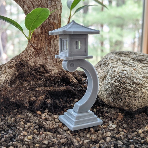 Japanese Lantern on Curved Stand