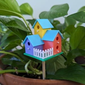 Miniature Triple Birdhouse Condo