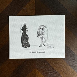 Til Death Do Us Part - Niedliche Verlobung - Sie und Him - Lustige Grußkarte - Hochzeitskarte - Verlobungskarte - A2 Größe - Herzlichen Glückwunsch