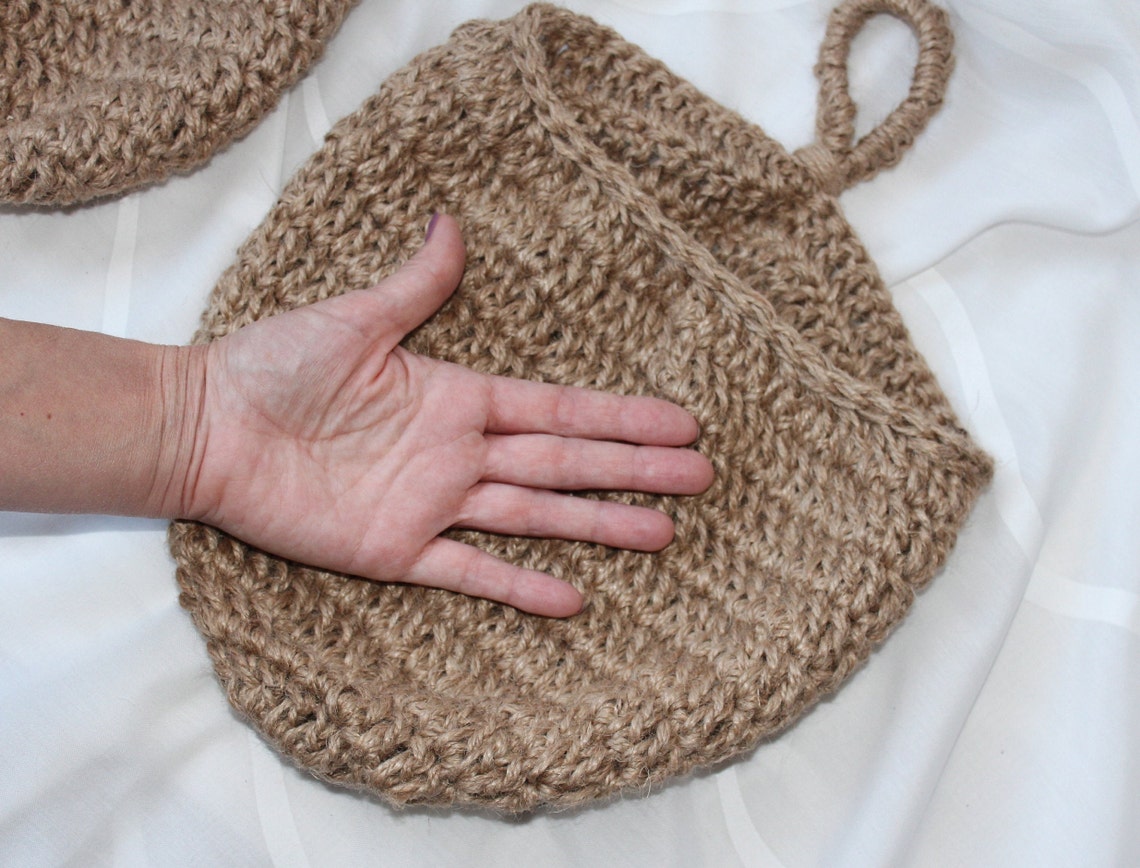 Large Hanging Potato Basket Set Wall Mounted Onion and Garlic Etsy