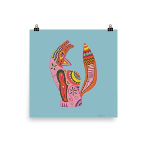 Howling Coyote Alebrije - Art Print