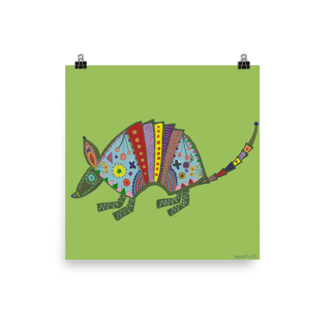 Armadillo Alebrije Art Print - Etsy