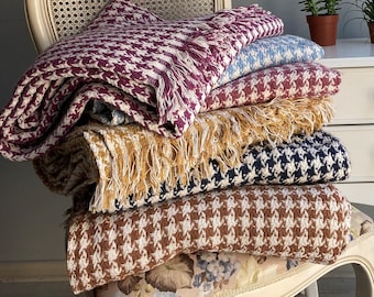 Sofa Cover, Couch Cover, Throw Blanket for Bed, Thick blanket, Boho Bed Blanket Decor, Day Bed Cover,  Woven Blanket, Grandma Blanket