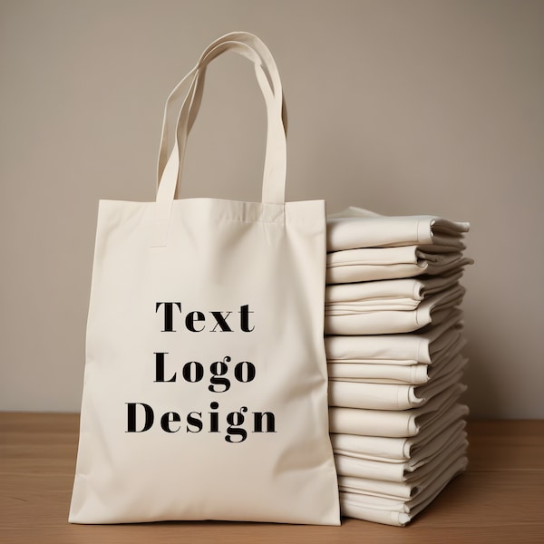 Op maat gemaakte draagtassen met uw logo, groothandel op maat gemaakte promotionele tassen, foto- of tekstafdruk, bulk gepersonaliseerde tas, 14x16 inch, meerkleurige print