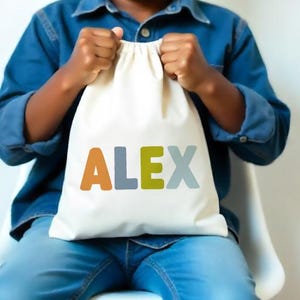Gift for kids, Personalized Goodie Bag, Kids Goodie Bag, Customized Goodie Bag, Custom Name Party Favor, Children's Name Bag, Drawstring Bag