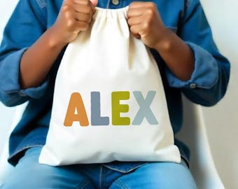 Personalized Goodie Bag - Kids Goodie Bag - Customized Goodie Bag - Custom Name Party Favor - Children's Name Bag - Drawstring Bag