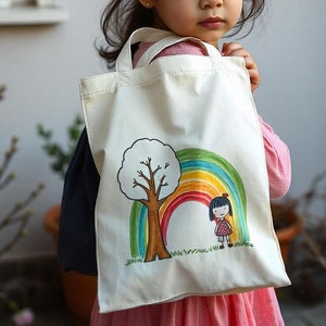 fourre-tout à dessin personnalisé pour enfant | chérissez les souvenirs de famille | Cartable personnalisé | Cadeau unique pour les grands-parents et la maman