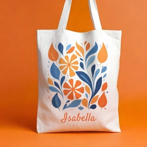 Pure Cotton Tote Bag Matisse inspired flowers Eco-friendly aesthetic tote bag shopping bag