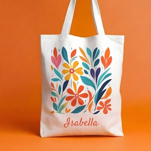 Pure Cotton Tote Bag  | Matisse-Inspired Flowers | Eco-Friendly Aesthetic Shopping Bag | Durable & Stylish Reusable Bag