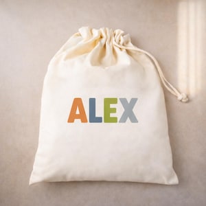 Gift for kids, Personalized Goodie Bag, Kids Goodie Bag, Customized Goodie Bag, Custom Name Party Favor, Children's Name Bag, Drawstring Bag