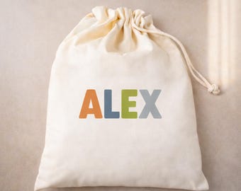 Gift for kids, Personalized Goodie Bag, Kids Goodie Bag, Customized Goodie Bag, Custom Name Party Favor, Children's Name Bag, Drawstring Bag