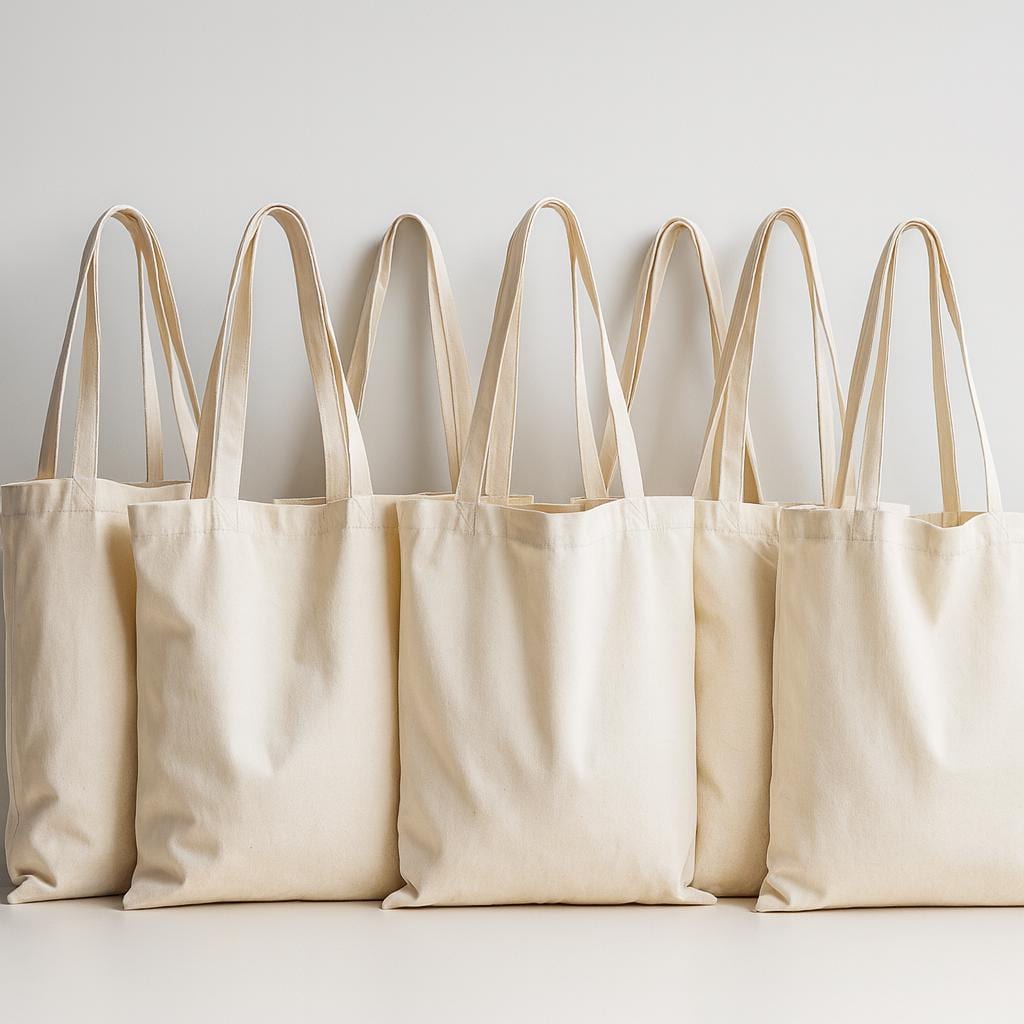 50 X Calico Drawstring Tote Bags - 25cm X 35cm - 100% Cotton Tote