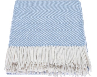 Herringbone Blanket 180 x 220 cm, Cotton Blanket , TURKISH BLANKET,  Cozy Blanket , Bed Blanket, Woven blanket, Christmas Gift uk