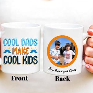 Personalized Father&#39;s Day Mug - Custom Photo Dad Gift - Funny & Sentimental Dad Coffee Cup - Gift from Kids