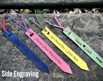 Leder Lesezeichen, handgemachtes personalisiertes Geschenk, Geschenke für ihn, sie, Lehrer Geschenk, Weihnachtsgeschenk, Hochzeitsgeschenk, Lesegeschenk, Geburtstagsgeschenk