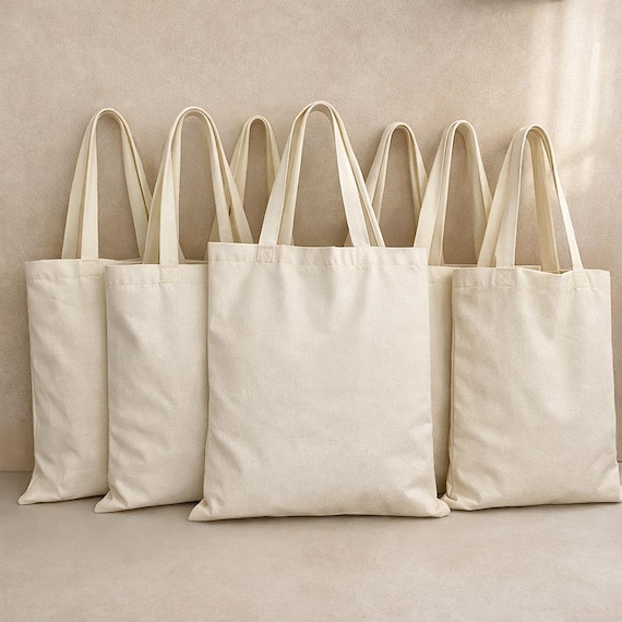 Bulk Cotton Canvas Tote Bags Premium Natural Cotton Tote Bags – Eco-Friendly, Ideal for Printing & Decorating