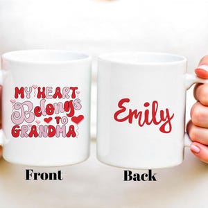 Custom Best Grandma Mug - Personalized Drandma Gift with Name ,  Adorable Gift for Grandmothers