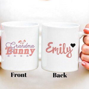 I Love You Grandma Mug - Personalized Gift with Name and Heart Design Adorable Gift for Grandmothers