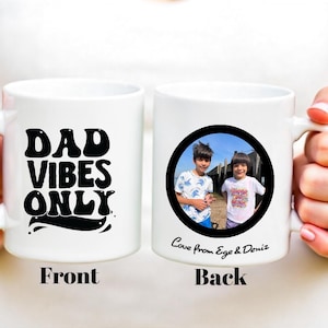 Personalized Dad Mug - "Reel Cool Dad" Fishing-Themed Coffee Cup – Custom Photo Gift for Fathers