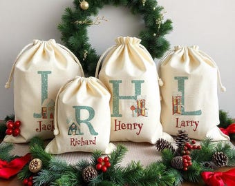 Personalised Santa Sack Christmas Present Sack First Christmas Santa Sack Christmas Stocking Christmas Eve Bag Personalised Christmas